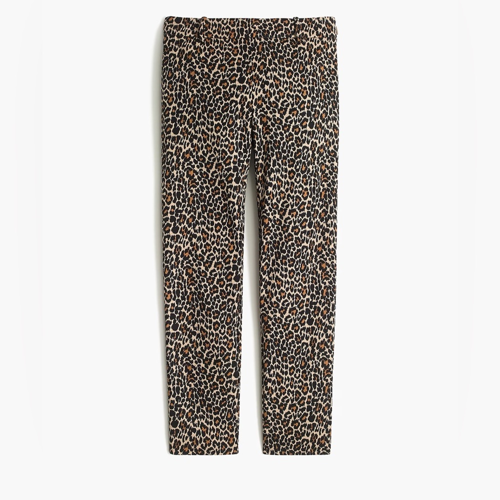 J. Crew Leopard Print Winnie Pant in Stretch Cotton